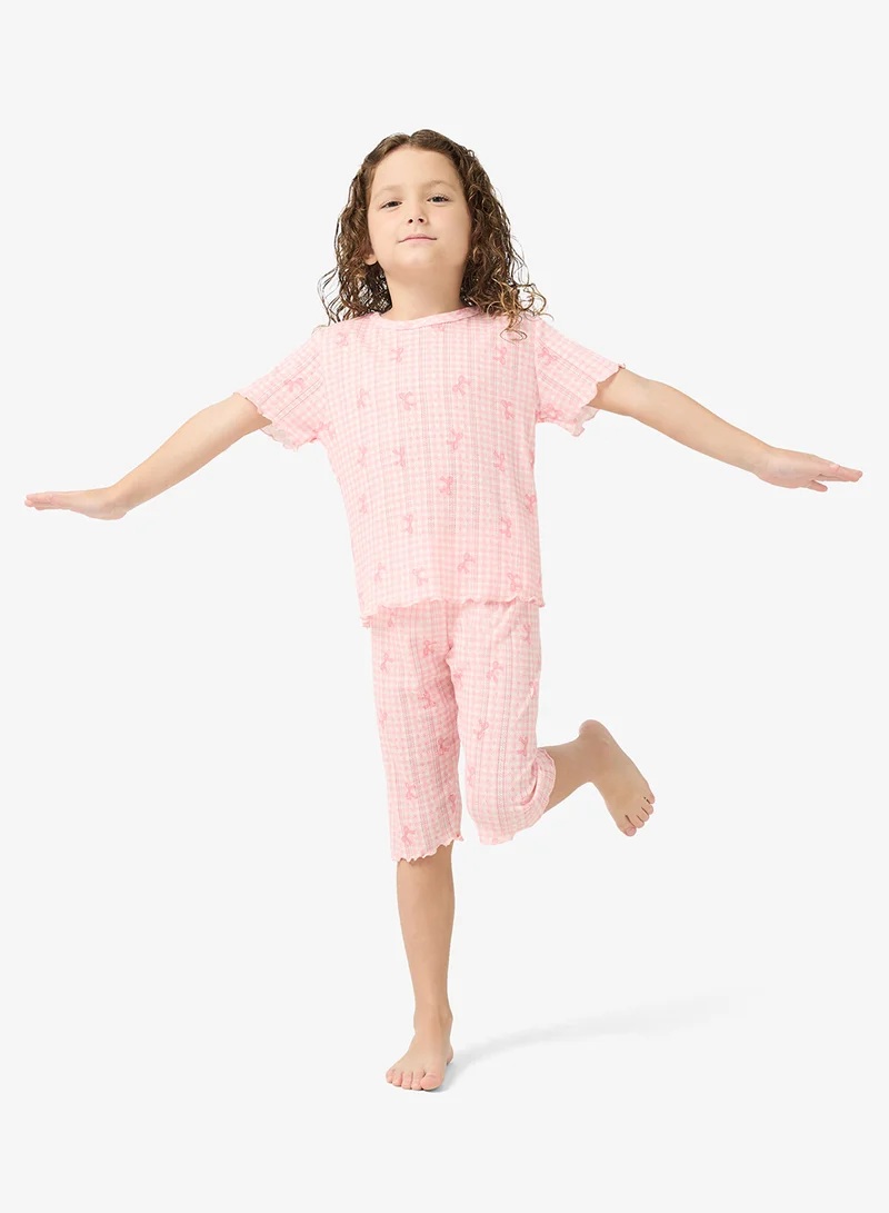 Pinata  Bow Print Short Pyjamas for Women | Best Price UAE